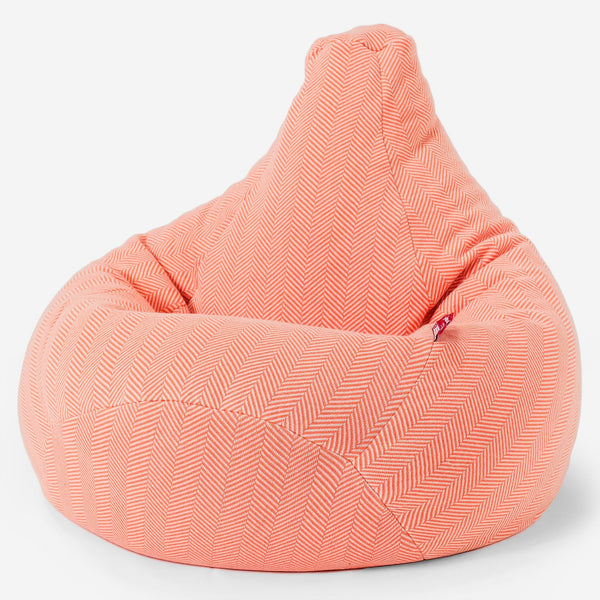 LOUNGE PUG - Zitzak Gaming Stoel - Fauteuil Poef - Visgraat Koraal