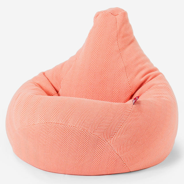 LOUNGE PUG - Zitzak Gaming Stoel - Fauteuil Poef - Visgraat Koraal