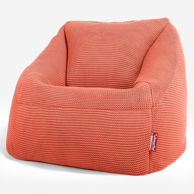 Lounge Pug - Ellos Gebreide - Zitzakstoel Nautilus - Zitzak Fauteuil - Koraal