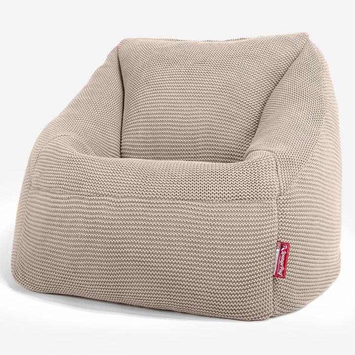 Lounge Pug - Ellos Gebreide - Zitzakstoel Nautilus - Zitzak Fauteuil - Crème