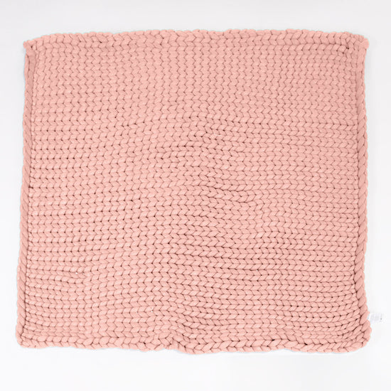 Lounge Pug - Verzwaarde Deken voor Volwassenen - Grof Gebreid Stoffig Roze - 5 KG 135 x 150 cm