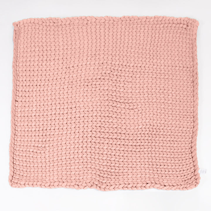 Lounge Pug - Verzwaarde Deken voor Volwassenen - Grof Gebreid Stoffig Roze - 5 KG 135 x 150 cm