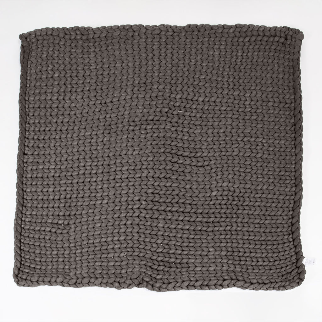 Lounge Pug - Verzwaarde Deken voor Volwassenen - Grof Gebreid Grijs - 5 KG 135 x 150 cm