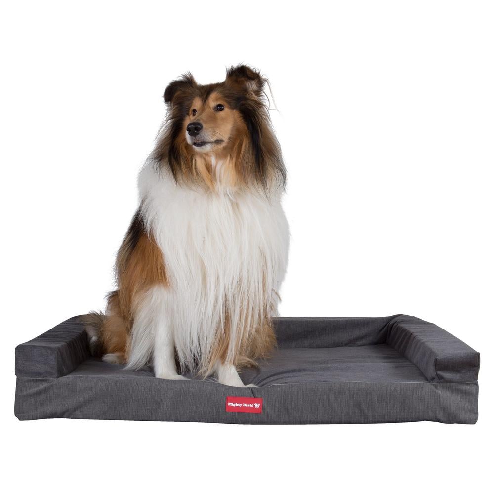"De Zitbank Van Mighty-Bark", Orthopedisch Hondenbank, Hondenbed, Hondenbank, Klein, Groot, XXL, Chenille Graphite