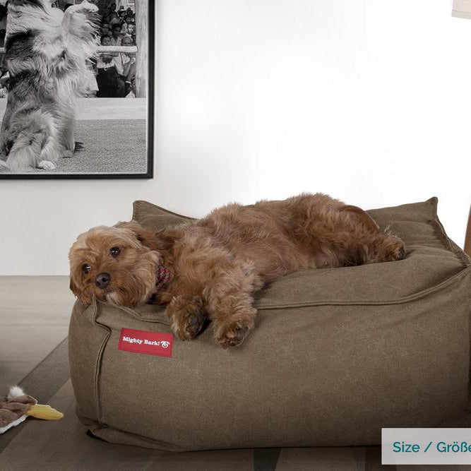 "De XXL Van Mighty-Bark", Hondenmand, Memory Foam, Stonewashed Kaki