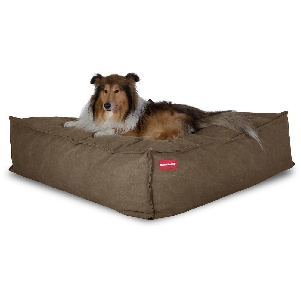 "De XXL Van Mighty-Bark", Hondenmand, Memory Foam, Stonewashed Kaki