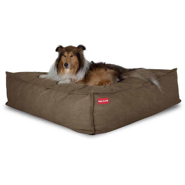 "De XXL Van Mighty-Bark", Hondenmand, Memory Foam, Stonewashed Kaki