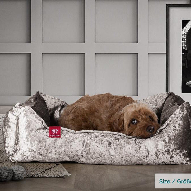 "De Nest Van Mighty-Bark", Orthopedisch Hondenmand, Hondenbed, Klein, Groot, Glitter Zilver