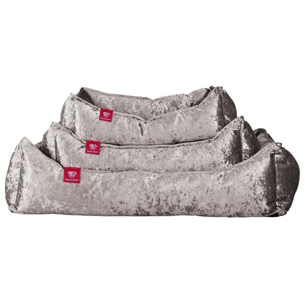 "De Nest Van Mighty-Bark", Orthopedisch Hondenmand, Hondenbed, Klein, Groot, Glitter Zilver