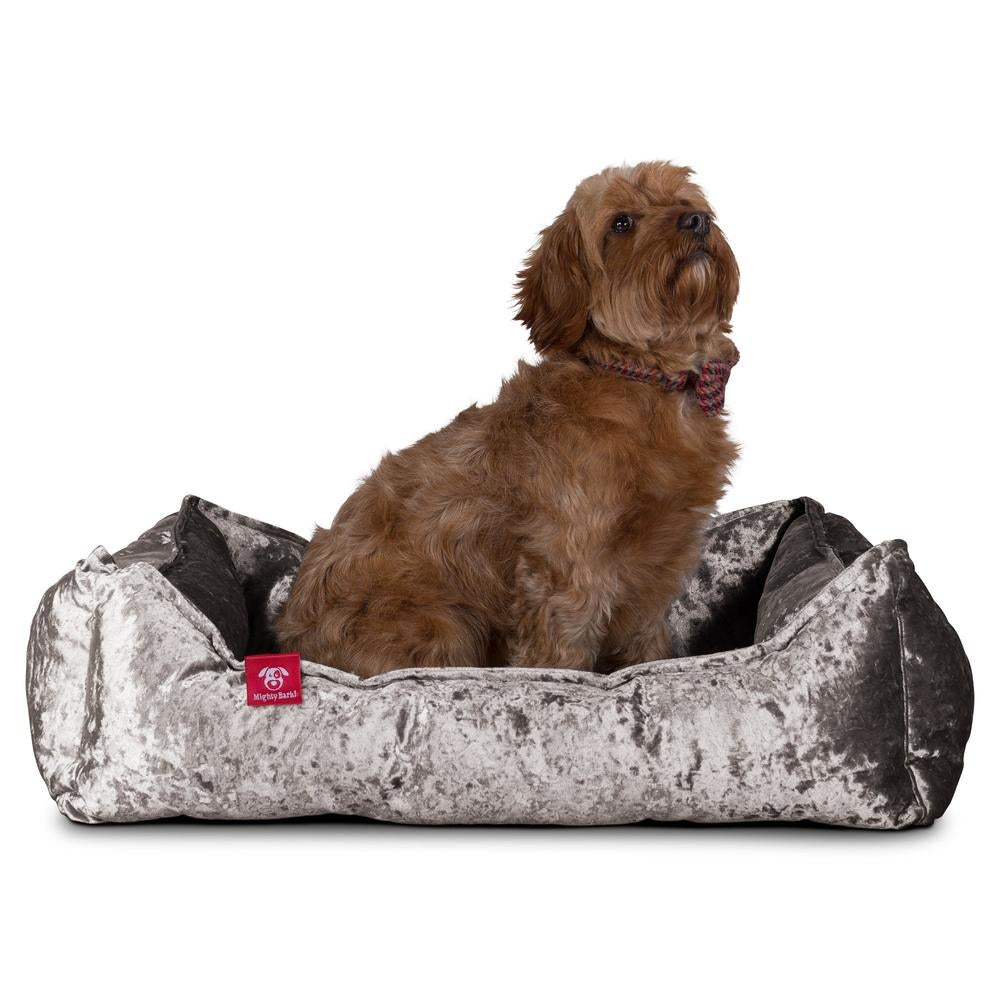 "De Nest Van Mighty-Bark", Orthopedisch Hondenmand, Hondenbed, Klein, Groot, Glitter Zilver