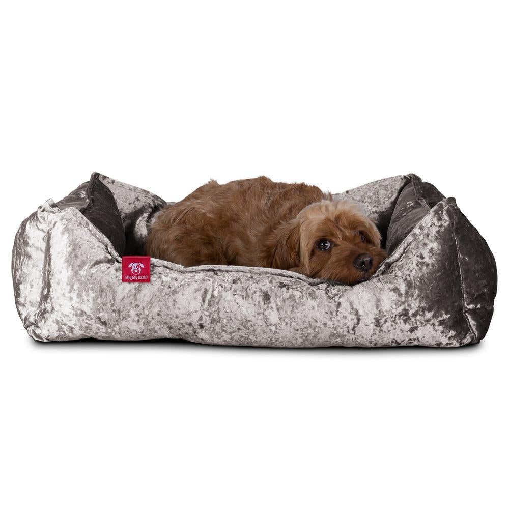 "De Nest Van Mighty-Bark", Orthopedisch Hondenmand, Hondenbed, Klein, Groot, Glitter Zilver