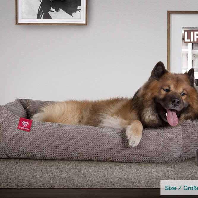 "De Nest Van Mighty-Bark", Orthopedisch Hondenmand, Hondenbed, Klein, Groot, Pompom Antraciet