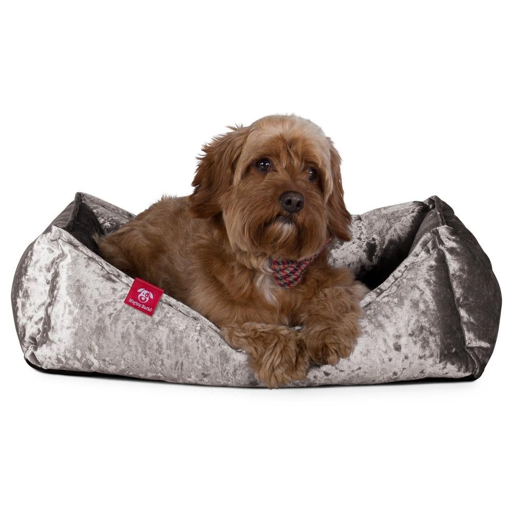 "De Nest Van Mighty-Bark", Orthopedisch Hondenmand, Hondenbed, Klein, Groot, Glitter Zilver