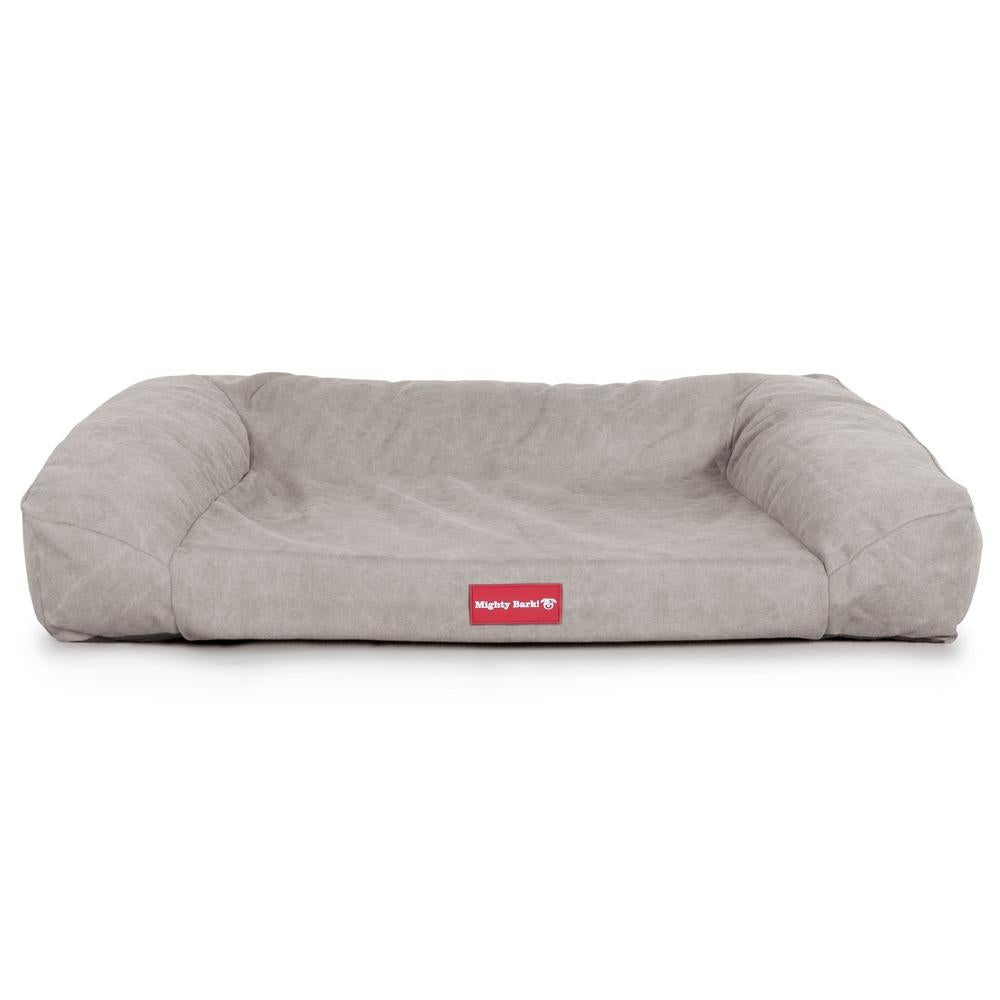 "De Slaapbank Van Mighty-Bark", Orthopedisch Hondenbank, Hondenbed, Hondenmand, Klein, Groot, XXL, Stonewashed Pewter