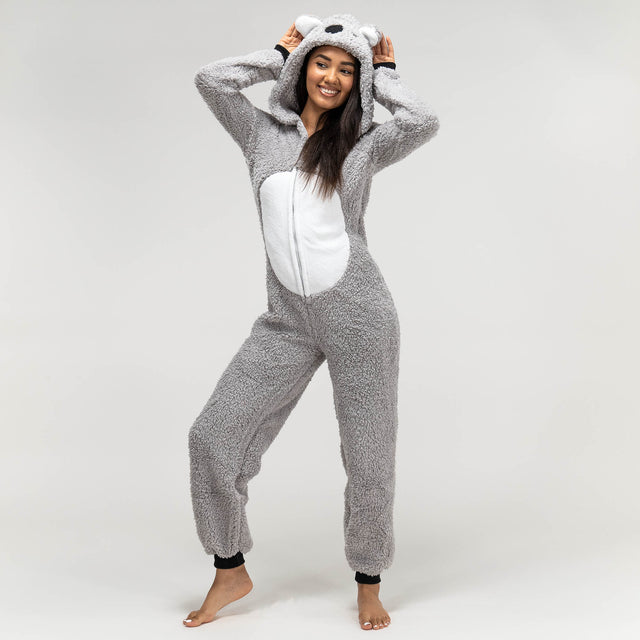 Animal Fleece-onesie voor Dames - Koalabeer 01