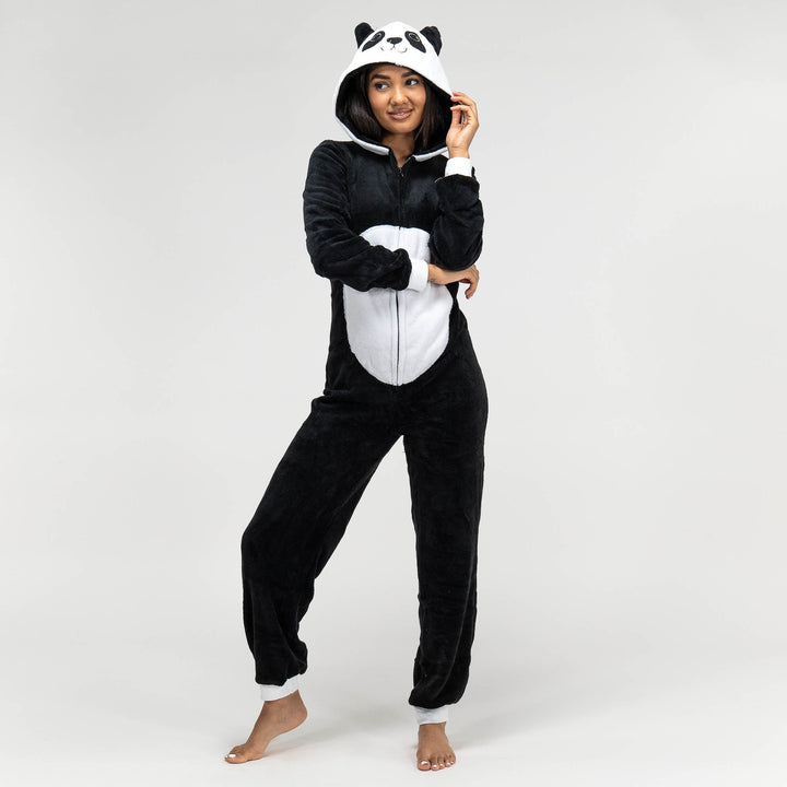 Animal Fleece-onesie voor Dames - Panda 01