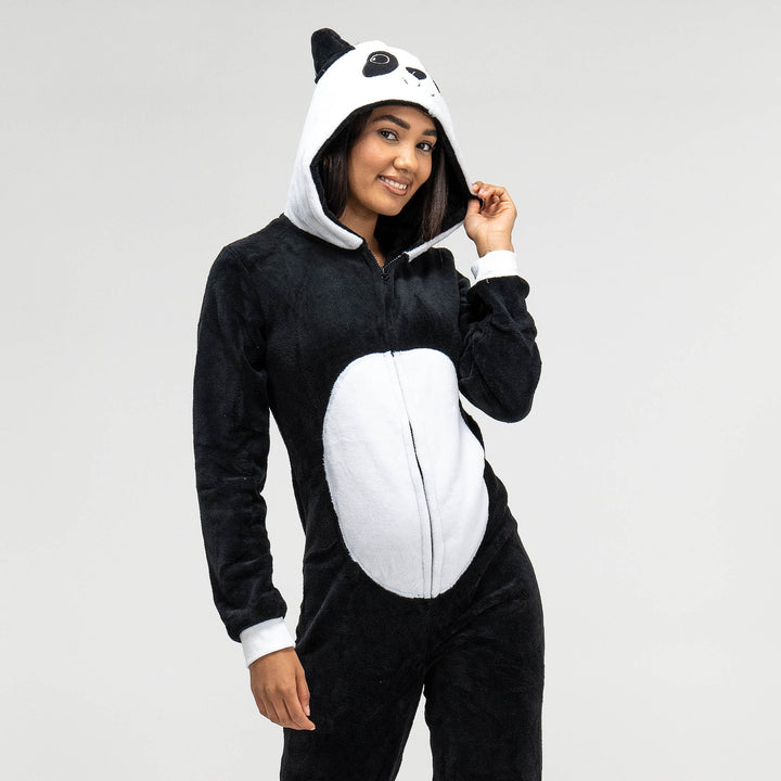 Animal Fleece-onesie voor Dames - Panda 04