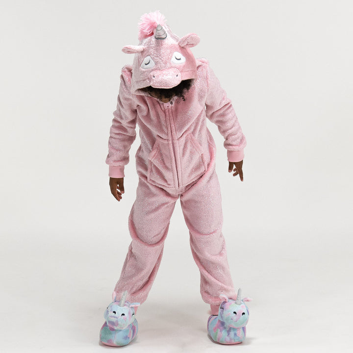 Animal Fleece-onesie voor Kinderen - Eenhoorn 04