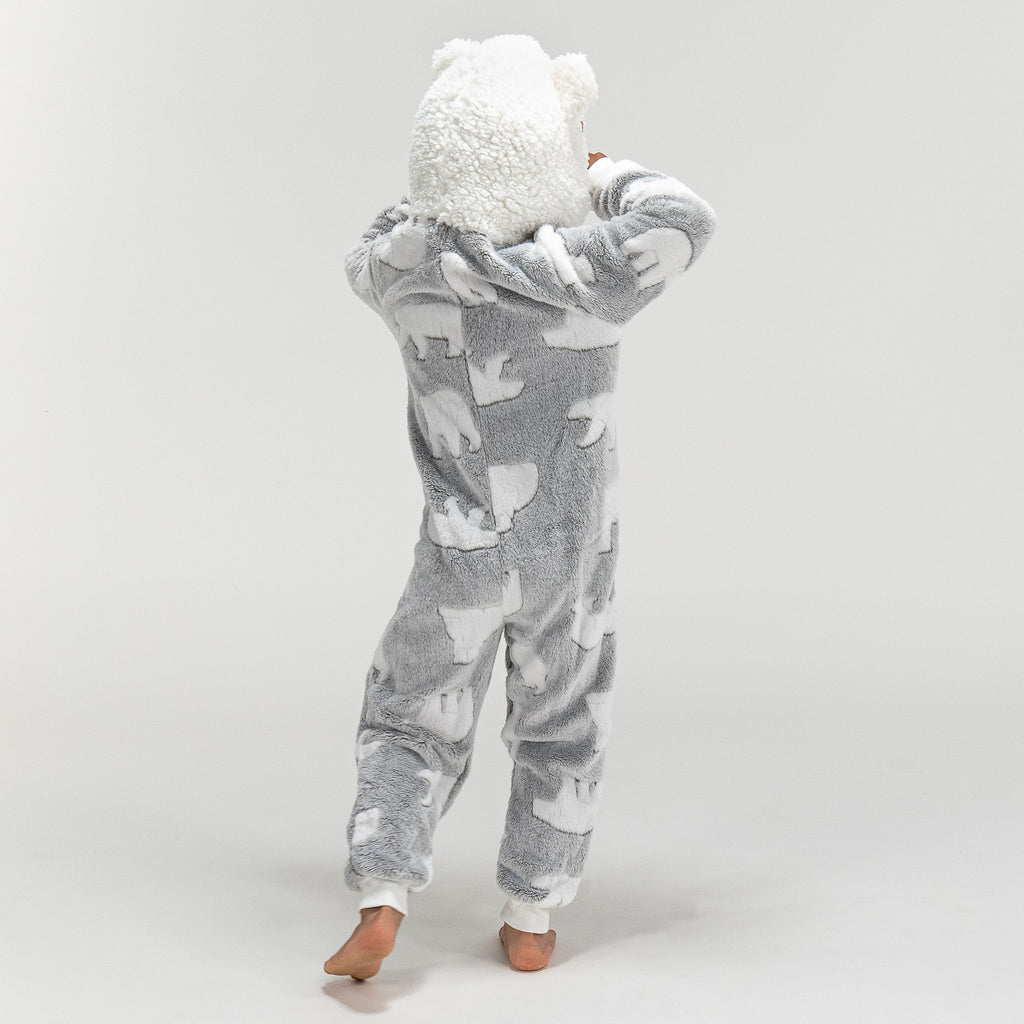 Animal Fleece-onesie voor Kinderen - Ijsbeer 05