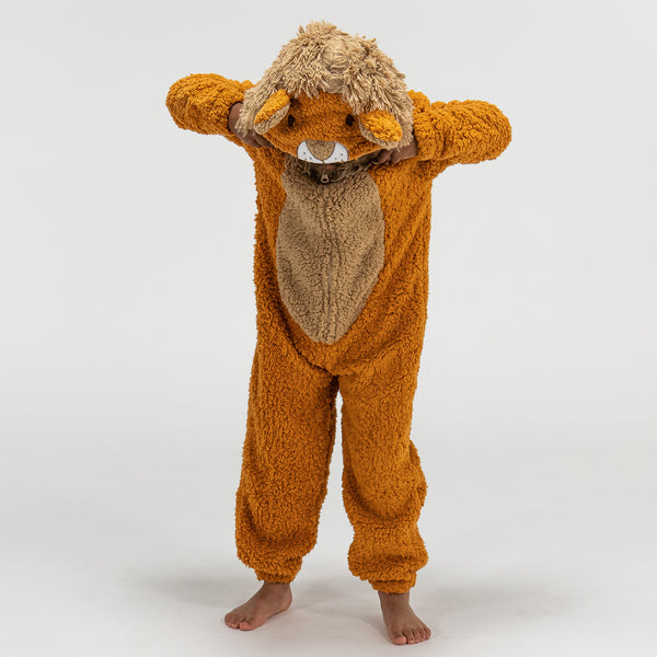 Animal Fleece-onesie voor Kinderen - Leeuw 01
