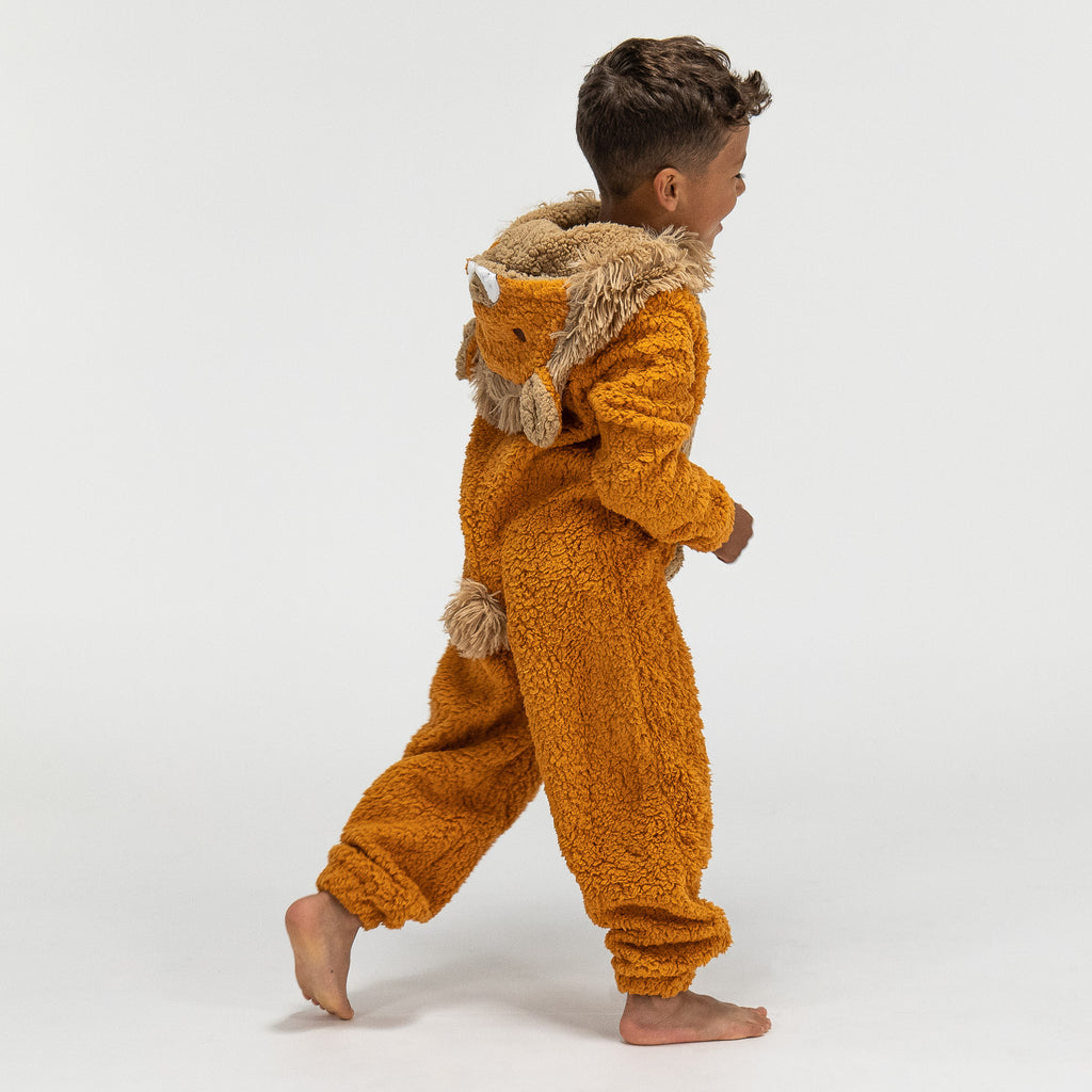 Animal Fleece-onesie voor Kinderen - Leeuw 02