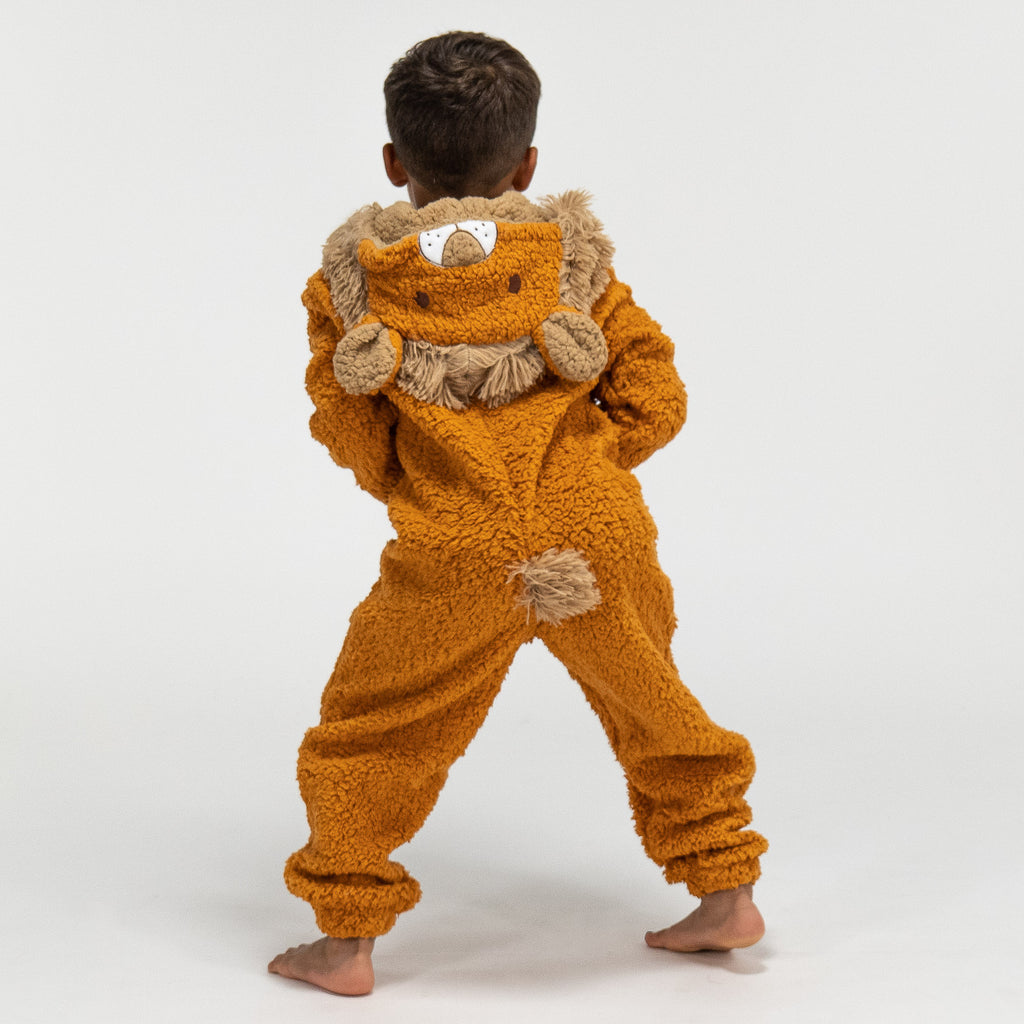 Animal Fleece-onesie voor Kinderen - Leeuw 04