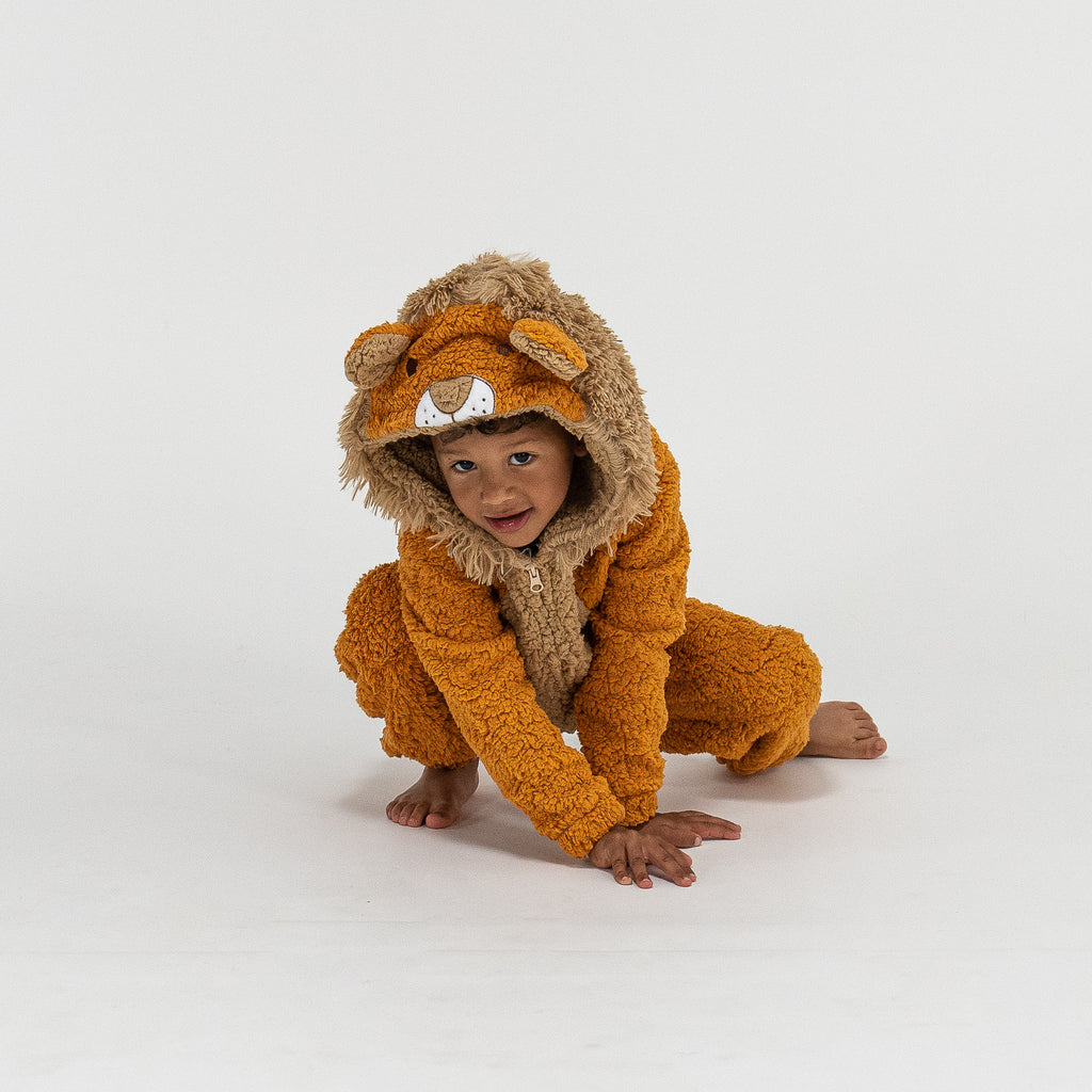 Animal Fleece-onesie voor Kinderen - Leeuw 06
