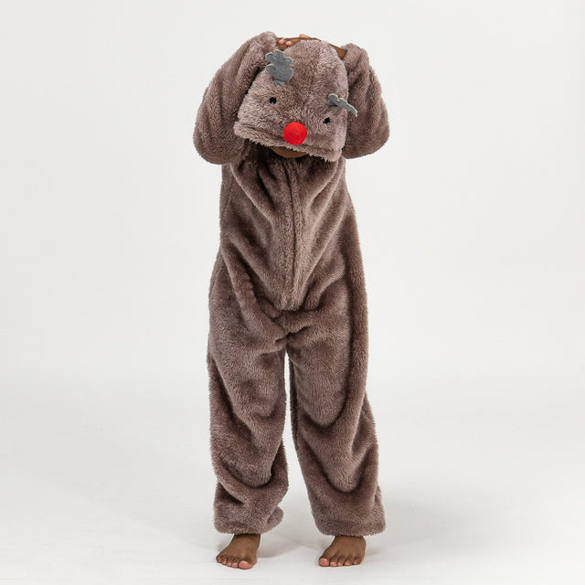 Animal Fleece-onesie voor Kinderen - Rendier 01