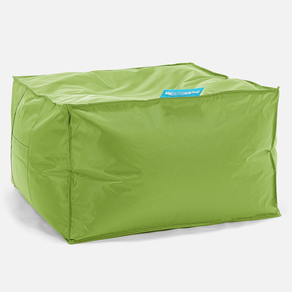 SmartCanvas™ Grote Vierkanten Poef - Limoengroen 01