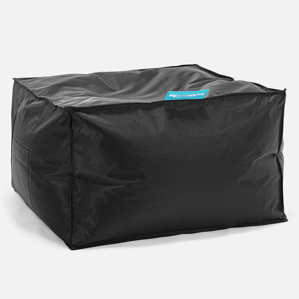 SmartCanvas™ Grote Vierkanten Poef - Zwart 01