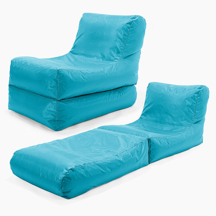 SmartCanvas™ Ligbed Zitzak Stoel - Aqua 01
