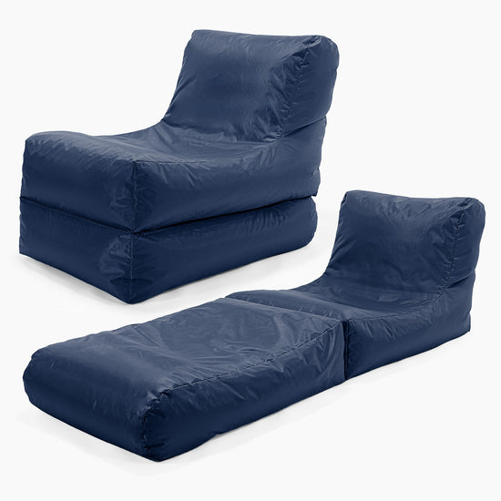 SmartCanvas™ Ligbed Zitzak Stoel - Marineblauw 01