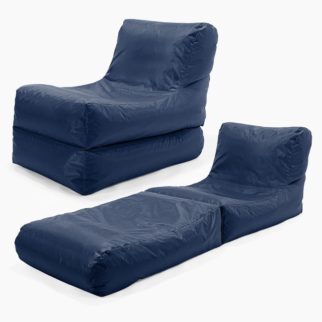 SmartCanvas™ Ligbed Zitzak Stoel - Marineblauw 01