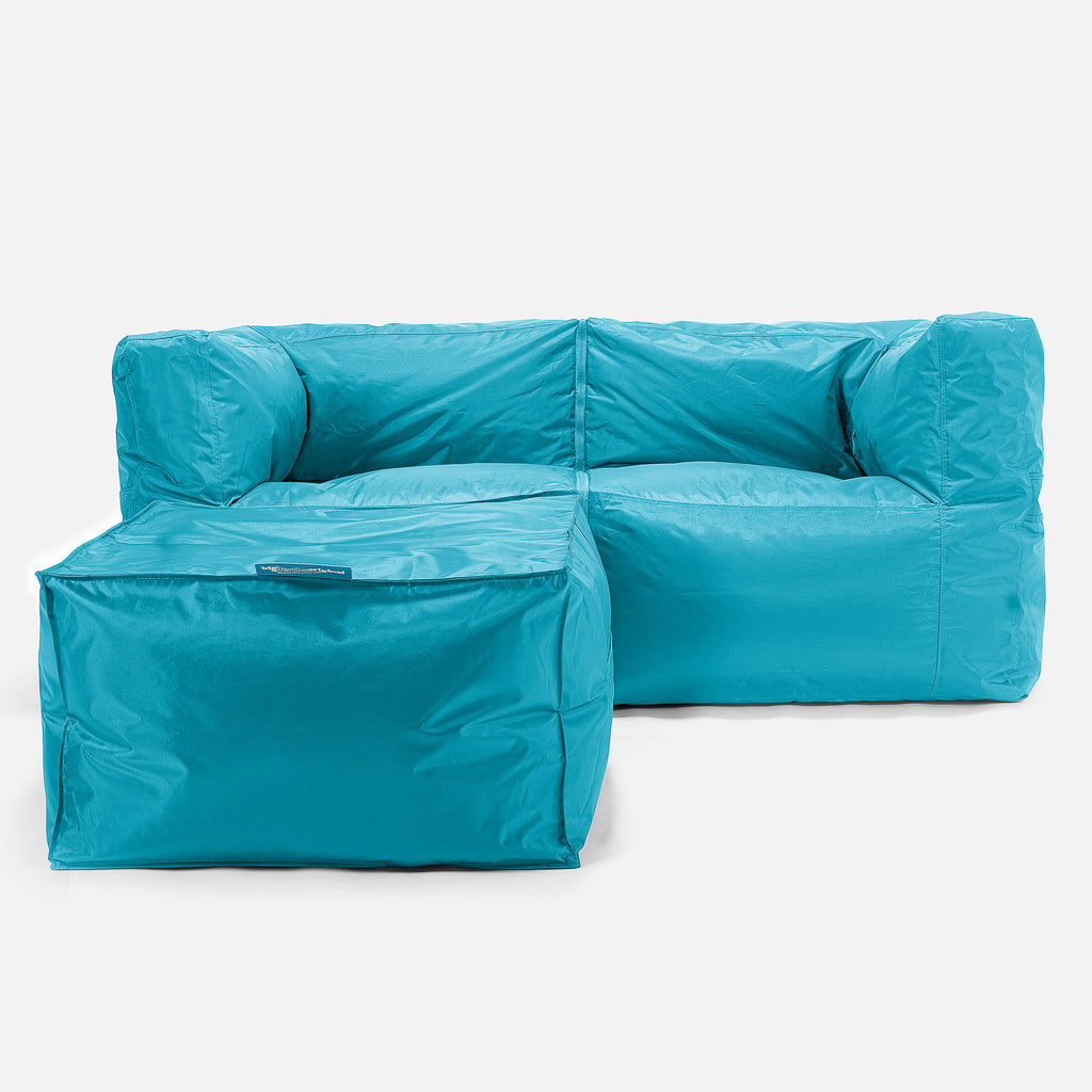 SmartCanvas™ Modulaire Bank Zitzak 2 stuks - Aqua 02
