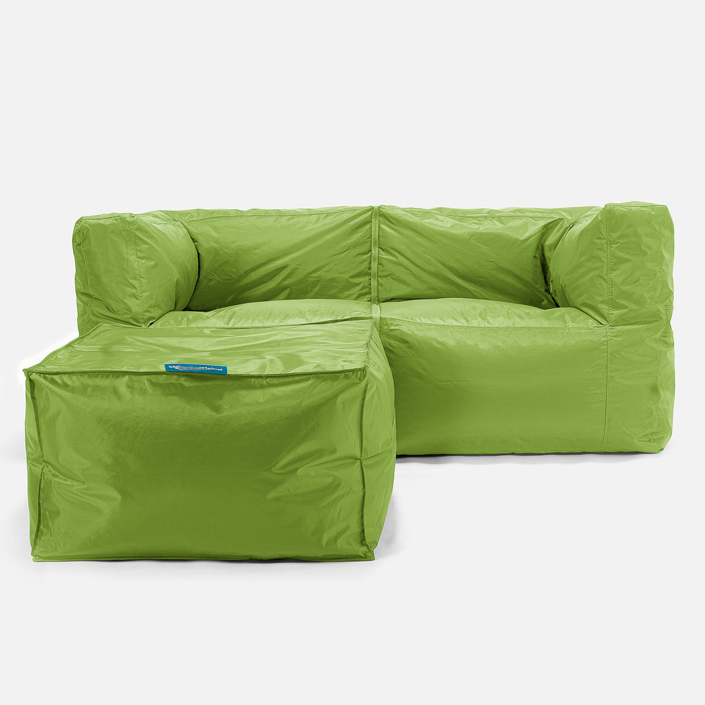 SmartCanvas™ Modulaire Bank Zitzak 2 stuks - Limoengroen 02