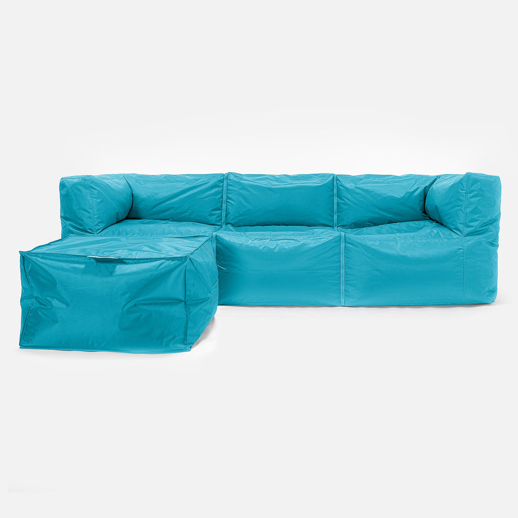 SmartCanvas™ Modulaire Bank Zitzak 3 stuks - Aqua 02