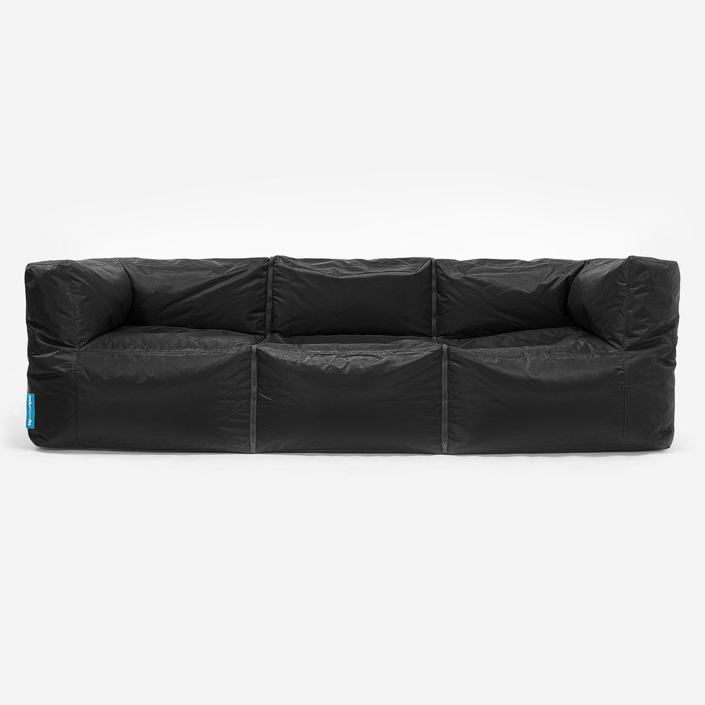 SmartCanvas™ Modulaire Bank Zitzak 3 stuks - Zwart 01