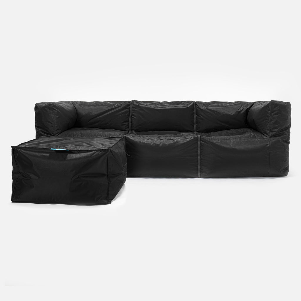 SmartCanvas™ Modulaire Bank Zitzak 3 stuks - Zwart 02