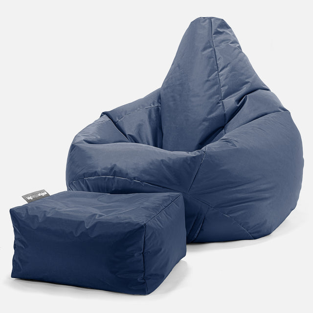 SmartCanvas™ Zitzak Gaming Stoel - Marineblauw 01