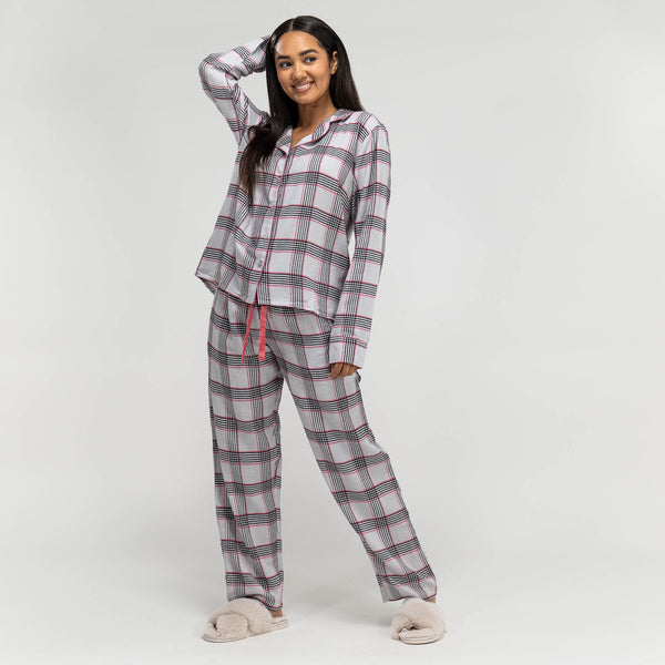 Dames Pyjama - Ruit Roze 01