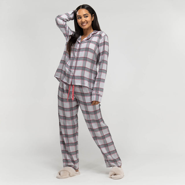 Dames Pyjama - Ruit Roze 01