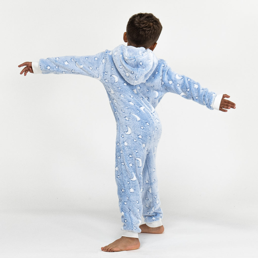 Fleece-onesie voor Kinderen - Maan en Sterren 03