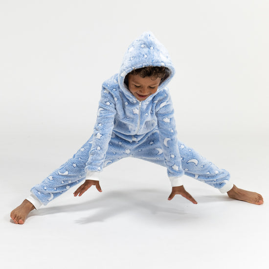 Fleece-onesie voor Kinderen - Maan en Sterren 05