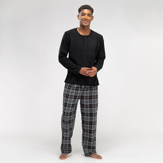 Heren Pyjama - Ruit Zwart 01