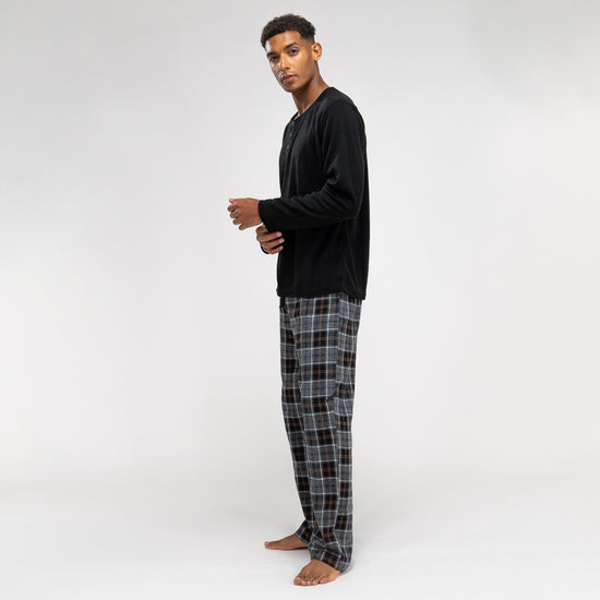 Heren Pyjama - Ruit Zwart 04