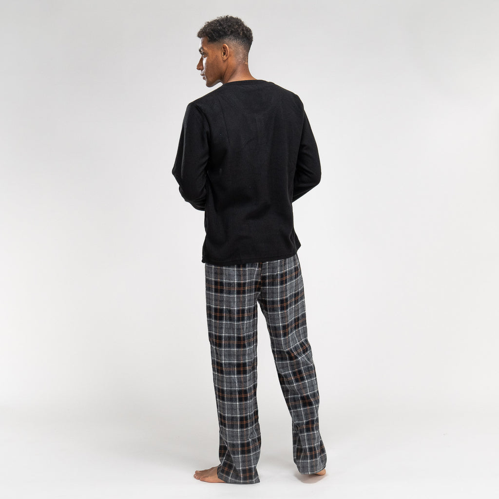 Heren Pyjama - Ruit Zwart 05