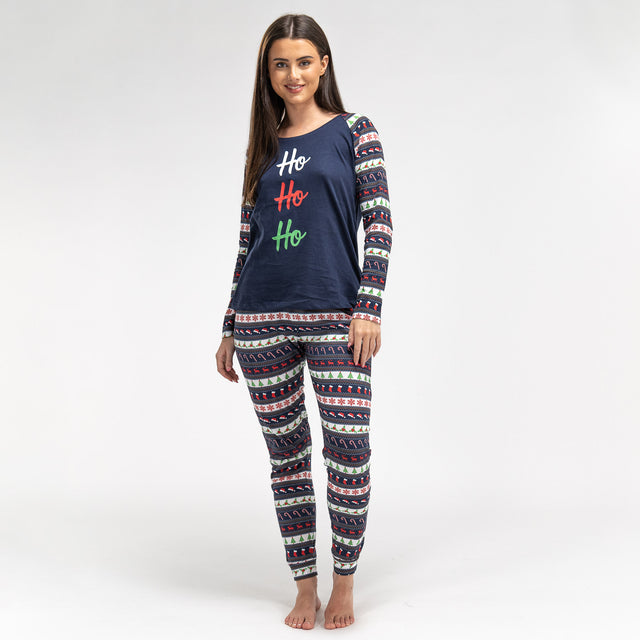 Jersey Dames Pyjama - Fairisle-print 01