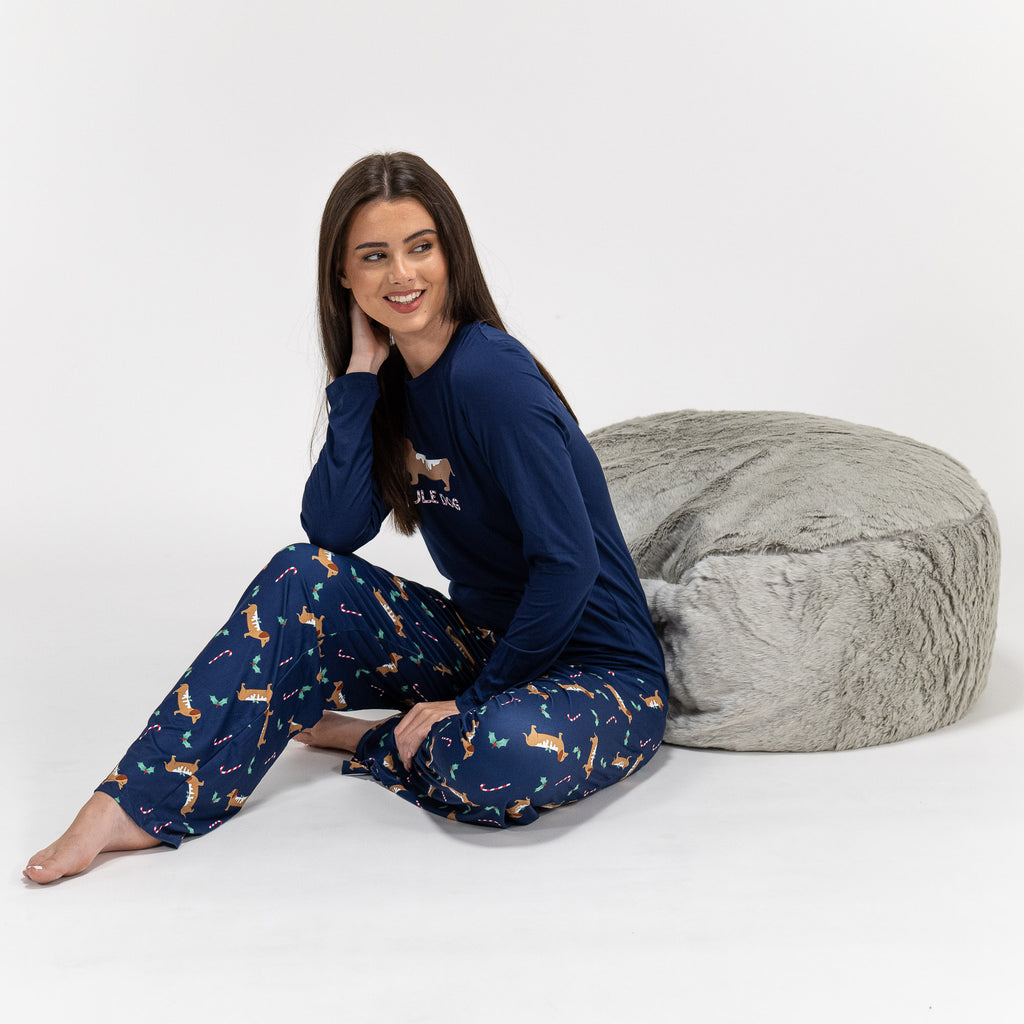 Jersey Dames Pyjama - Sausage Dog-slogan 05
