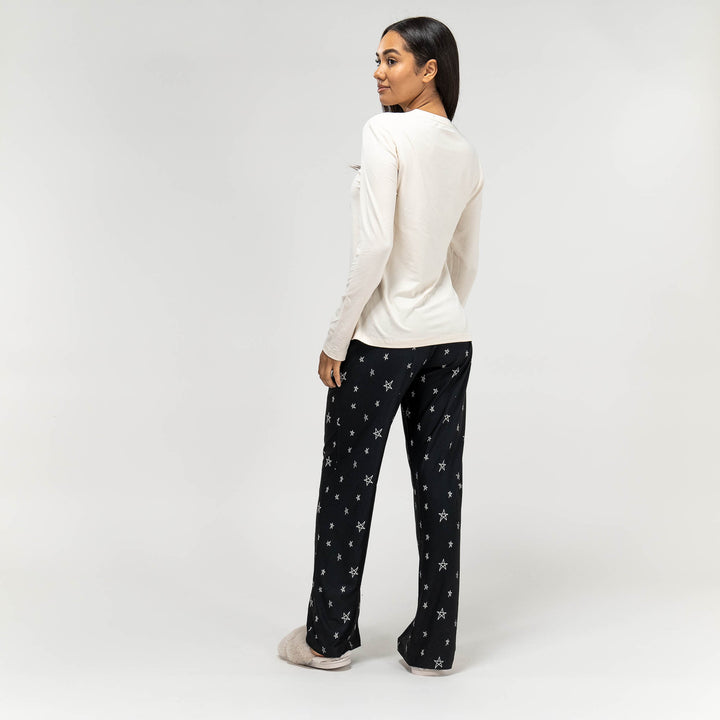 Jersey Dames Pyjama - Stars-slogan 05