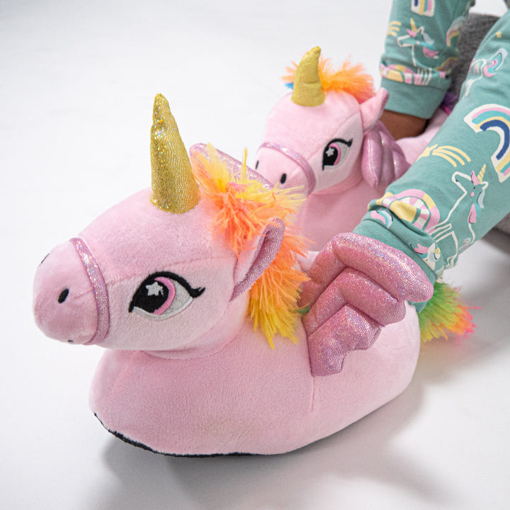 Kinderpantoffels - Eenhoorn Roze 02